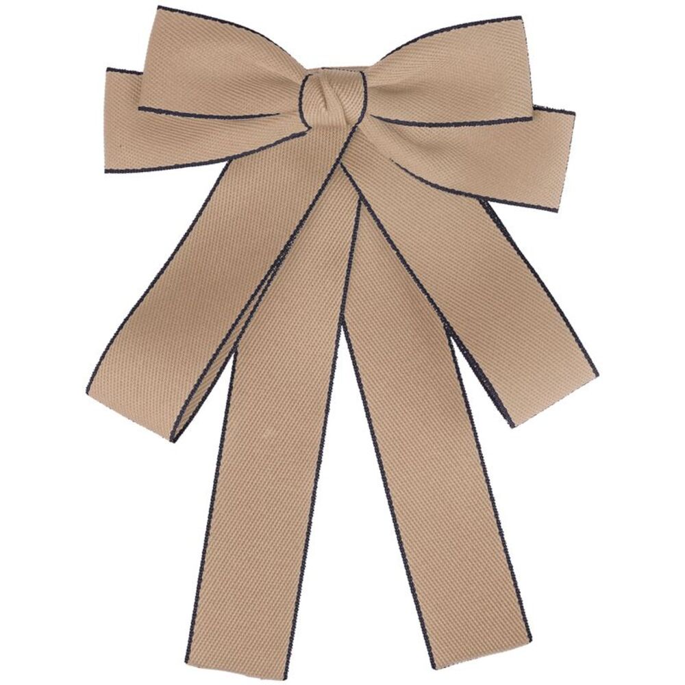 Bowknot Pre-Tied Bowties Ribbon Bow Brooch Wedding Party Pin Bow Tie Camel